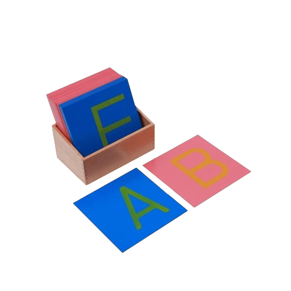Joyfulbabygoods Uppercase Sandpaper Letters Uppercase Sandpaper Letters Set with Color-Coded Boards