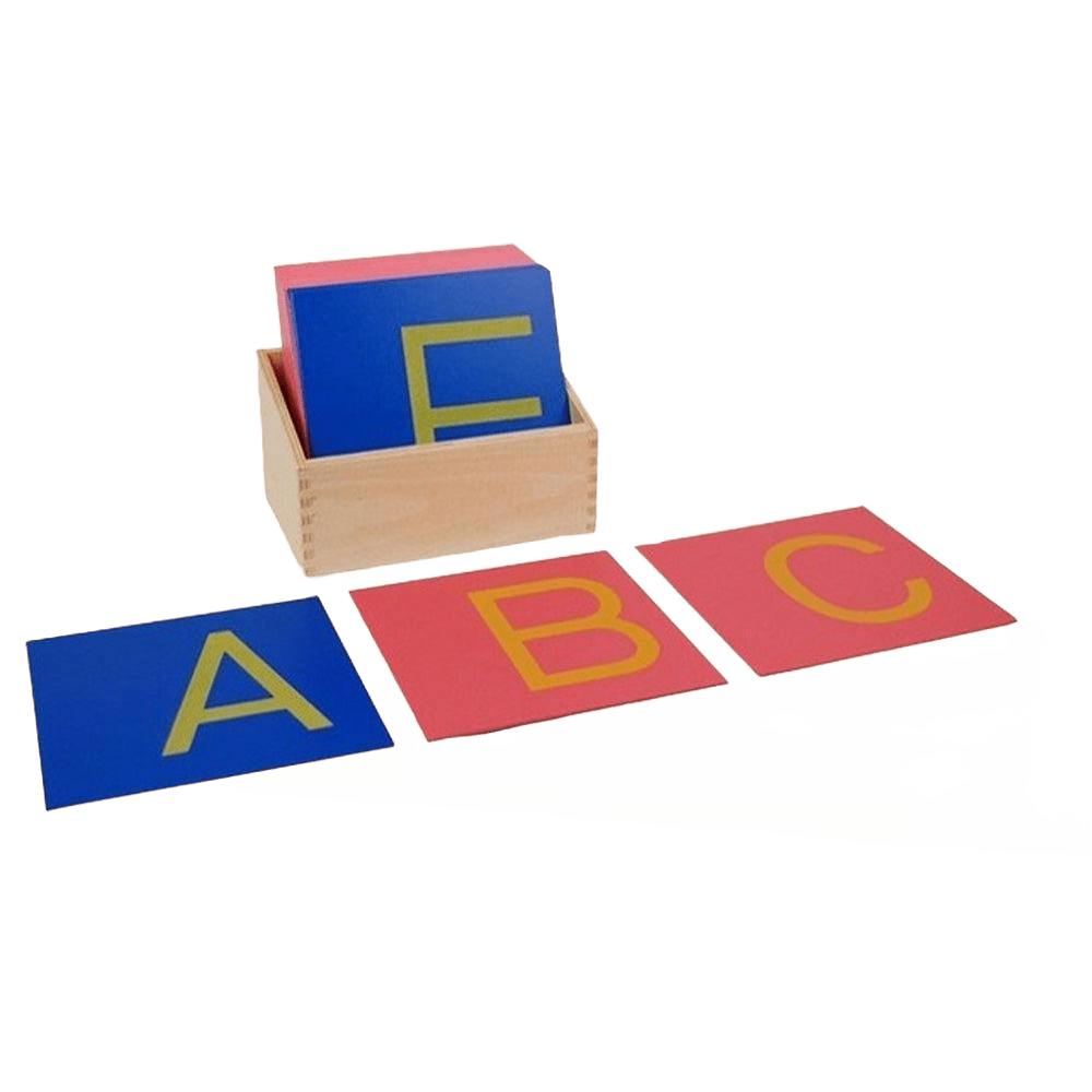 Joyfulbabygoods Uppercase Sandpaper Letters Uppercase Sandpaper Letters Set with Color-Coded Boards