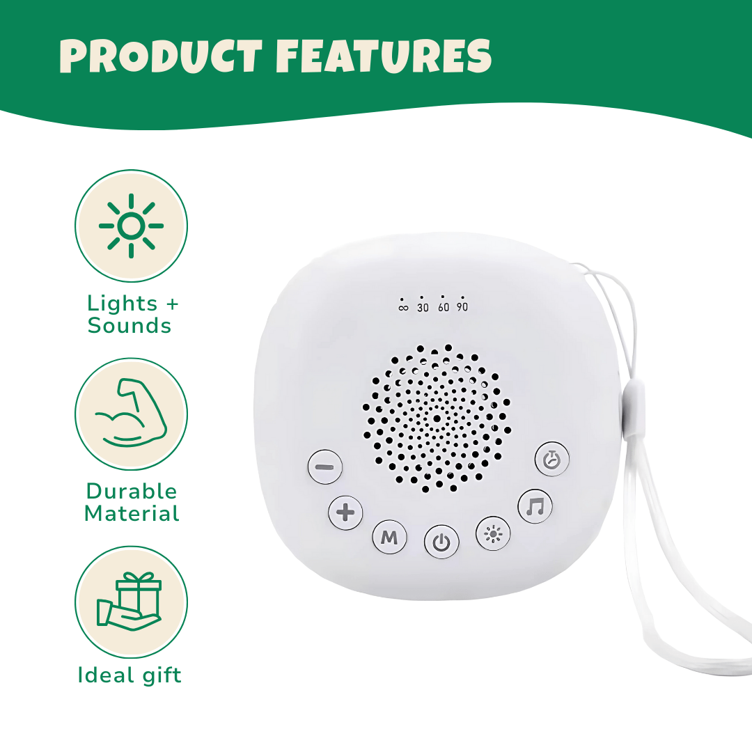 Joyfulbabygoods White Noise Machine Portable White Noise Machine – 20 Sound Modes, USB-C Rechargeable