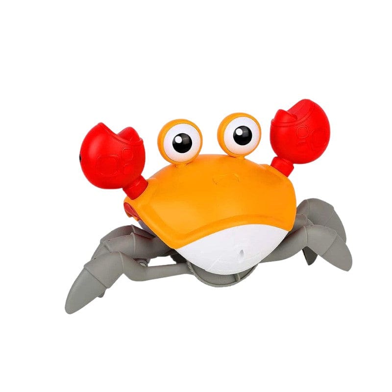 Joyfulbabygoods Willy the crab Orange Motion-Sensing Crawling Crab – LED Lights, Music & USB Rechargeable